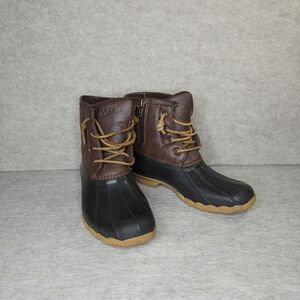 Sperry Girl's Saltwater Duck Boots Winter Brown Size 4M